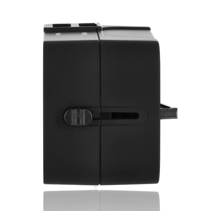 Universele Wereldstekker met USB – Internationale Reisadapter voor 150+ Landen | USA, UK, Australië, Azië & Europa | Universele Reisstekker met 2 USB Poorten – Zwart
