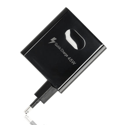Samsung & iPhone Snellader 45W - 2x USB-C & 2x USB-A | Universele Snelle Oplader voor Smartphones, Tablets, iPads, Android & Laptops - Zwart