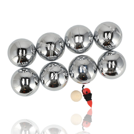 Jeu de Boules Set - 8 RVS Ballen + Jack + Meetpin - Inclusief Draagtas - Ideal voor Groepen, Recreanten & Beginners