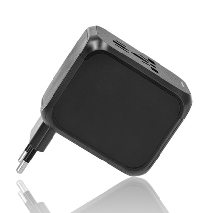 Wereldstekker met USB – Internationale Reisadapter 150+ Landen – 2x USB-C & 2x USB-A – Automatische Zekering – Universele Reislader Zwart
