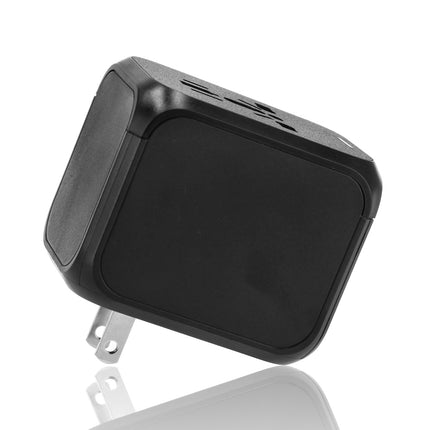 Wereldstekker met USB – Internationale Reisadapter 150+ Landen – 2x USB-C & 2x USB-A – Automatische Zekering – Universele Reislader Zwart