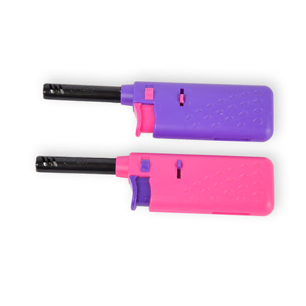 Veilige & Handige BBQ Aanstekers (2 stuks) - Trendy Paarse & Roze Mini Aanstekers - 14cm x 3cm