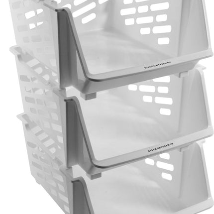 3 x Groentemand | Fruitmand | Multifunctionele Mand - Wit