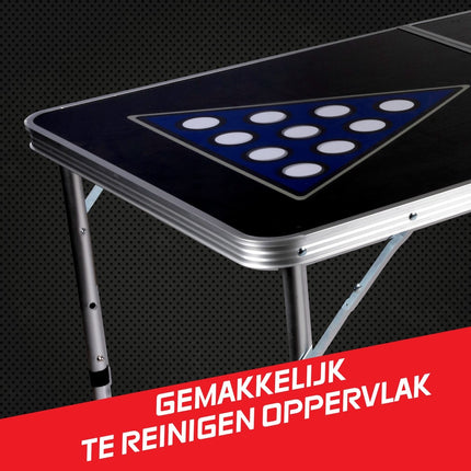 Lifetime Games Beerpong-Tafel - Opgezet 240 x 60 x 70 cm - Opvouwbaar tot 60 x 60 x 15 cm - met Handvat
