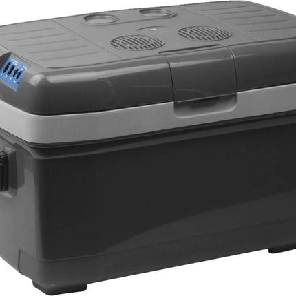 Koelbox 45 liter 12V/240V - Elektrische Koelbox - 45L - AC/DC met handvat en wielen - 12V/240V - Grijs-groen Koelt én verwarmt, dus ook handig als je eten warm wilt houden.