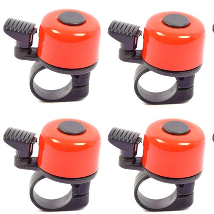 Fietsbel Mini 4 cm Rood – Stoere Fietsbel voor Racefiets, Kinderfiets & Stadsfiets – Universeel – Lichtgewicht – Beste Fietsbel Geluid