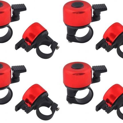 Aluminium Fietsbel Rood – Mini Fietsbel voor Racefiets, Kinderfiets & Stadsfiets – Beste Fietsbel Geluid – Universele & Goedkope Fietsaccessoire