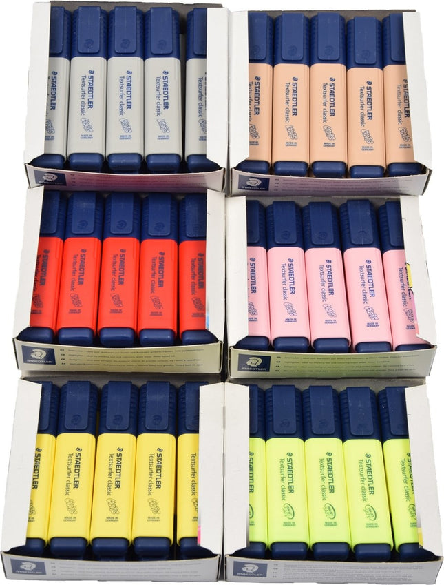60 x - Staedtler markeerstift Textsurfer Classic | 6 kleuren