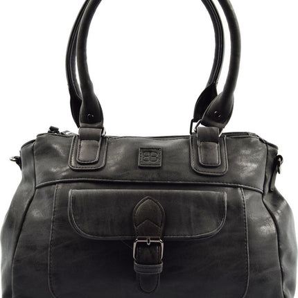 Schoudertas - Crossbodytas - tassen - tassen dames - tassen kopen - tassen hengsel - tassen Zwart - Dames tas - handtas - handtassen - handtas dames - handtassen dames - handtas Zwart Omhang Schoudertas Ritsvakjes Trendy