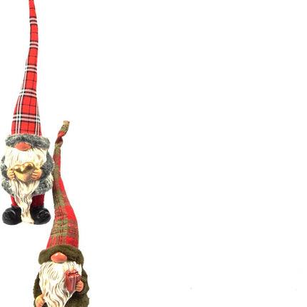 2x Kerst kabouter in schattig design | 12x10x50 |tuinkabouter voor kerst decoratie |decoratieve kabouter kamerdecoratie voor binnen en buiten |dwerg klein