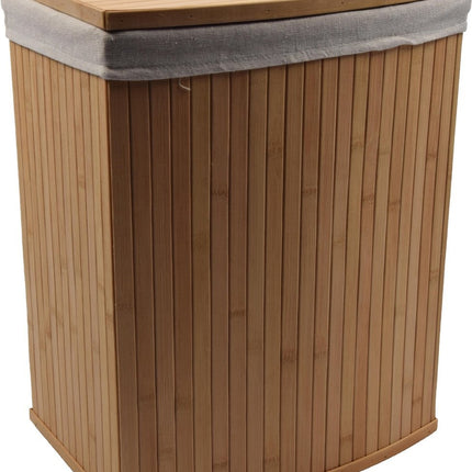 2-Delige Wasmanden met deksel | Wasmand Duurzaam | waszak katoen | Wasmand bamboe | 64L / 33L
