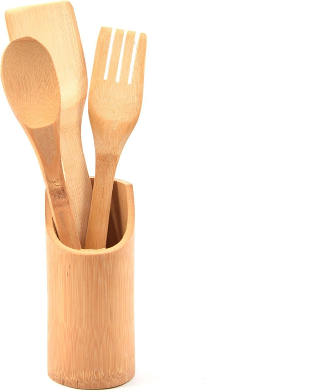 4-delige bamboe spatel set - Bamboe houten keukengerei