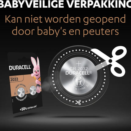 Batterij CR 2032 voor je auto of horloge 3V DL / CR / BR / 2032 - 4 stuks