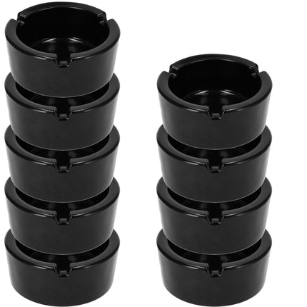 Professionele Horeca Asbak van Glas | Dia 8.5cm Rond - Zwart | Set van 9 Wiet Asbak | Essentieel Rookwaren voor Hotels, Bars & Feestjes