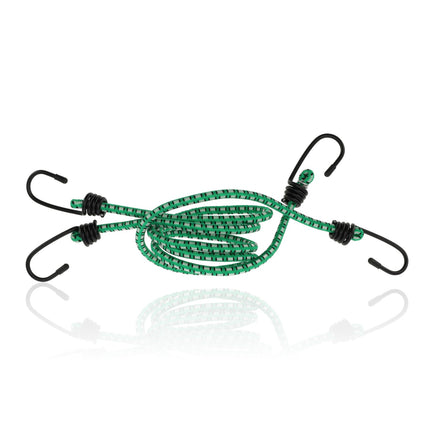 Snelbinders Fiets 2 Stuks 80cm Ø8mm – Spinbinder Groen – Snelbinders met Haak – Fietsbinders voor Bagagedrager Achter – Bagagebinder Fiets – Beste Fietsaccessoires
