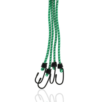 Snelbinders Fiets 2 Stuks 80cm Ø8mm – Spinbinder Groen – Snelbinders met Haak – Fietsbinders voor Bagagedrager Achter – Bagagebinder Fiets – Beste Fietsaccessoires