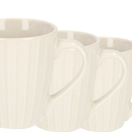Koffiebekers Set - Koffiemokken met oor & Aardewerk Espresso kopjes 200 ml - Luxe Theemokken & Koffietassen
