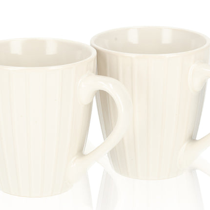 Koffiebekers Set - Koffiemokken met oor & Aardewerk Espresso kopjes 200 ml - Luxe Theemokken & Koffietassen
