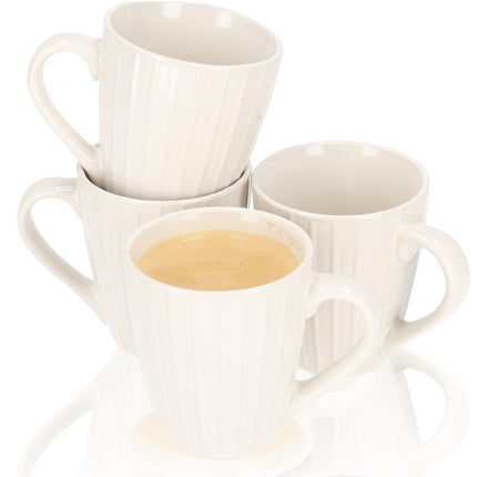 Koffiebekers Set - Koffiemokken met oor & Aardewerk Espresso kopjes 200 ml - Luxe Theemokken & Koffietassen
