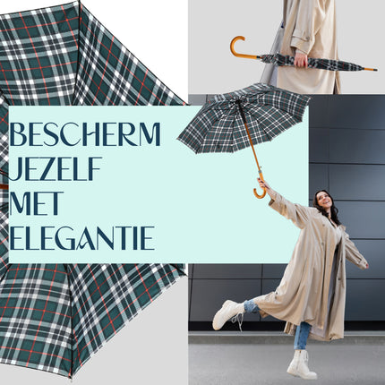 Paraplu-met-Schotse-ruit
