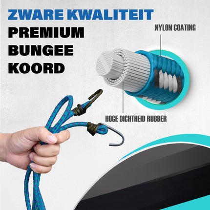 Snelbinders Fiets – 3 Stuks 80cm Ø8mm – Snelbinders met Haak voor Bagagedrager Achter – Fiets Snelbinders Elektrische Fiets