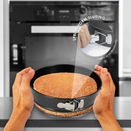 Springvorm Set 28 cm – Non-stick & Lekvrij Metalen Taartvorm – Cheesecake Bakvorm voor Taarten, Quiches & Pizza