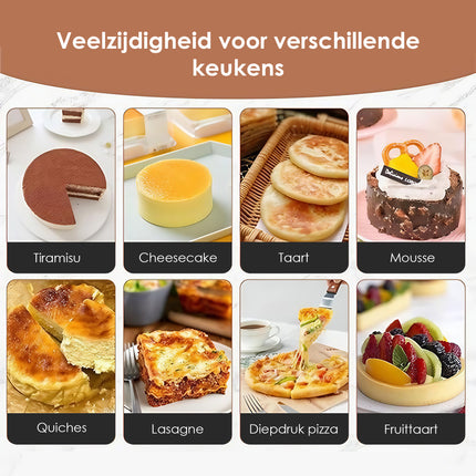 Springvorm Set 28 cm – Non-stick & Lekvrij Metalen Taartvorm – Cheesecake Bakvorm voor Taarten, Quiches & Pizza