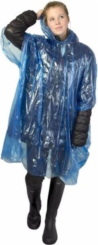 Wegwerp regenponcho 