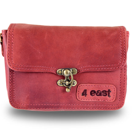 Tasje | 12m*17cm | Handtasje | 3vakjes | Leren tas dames | Bordeaux | Crossbody tas | Echte Leer