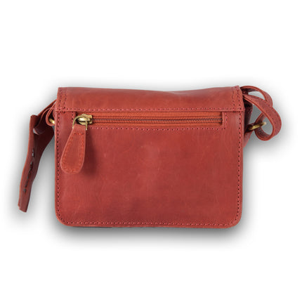 Tasje | 12m*17cm | Handtasje | 3vakjes | Leren tas dames | Bordeaux | Crossbody tas | Echte Leer