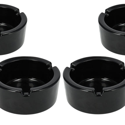 Glazen Asbak 8.5cm | Set van 4 | Ronde Asbak voor Binnen & Buiten | Goedkope Roken Tabak Asbak