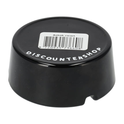 Glazen Asbak 8.5cm | Set van 3 | Ronde Asbak in Zwart | Goedkope Tafelaccessoires voor Rokers 