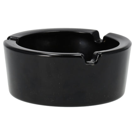 Glazen Asbak 8.5cm | Set van 3 | Ronde Asbak in Zwart | Goedkope Tafelaccessoires voor Rokers 