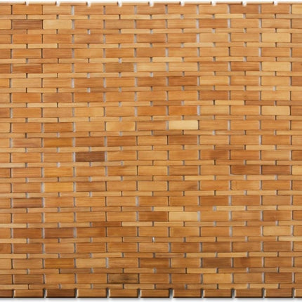 Badmat bamboe - douchemat - badkamer mat - antislip - oprolbaar - 50 x 77,5 cm cm Naturel