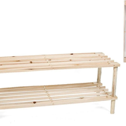 Bamboe Duurzaam Houten Schoenenrek 2 Laags 77x26x30cm – 6 paar schoenen