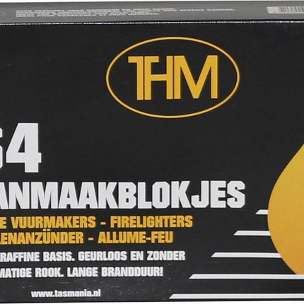 4 X Barbecue aanmaakblokjes - BBQ aanmaak - BBQ - Aanmaakblokjes THM wit paraffine - 256 stuks