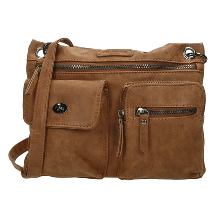 Elegante Camelkleurige Damestas - Bicky Bernard - 26x3x21cm - PU - Schoudertas – Crossbodytas
