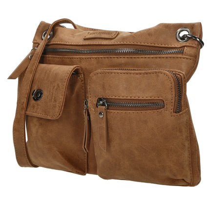Elegante Camelkleurige Damestas - Bicky Bernard - 26x3x21cm - PU - Schoudertas – Crossbodytas