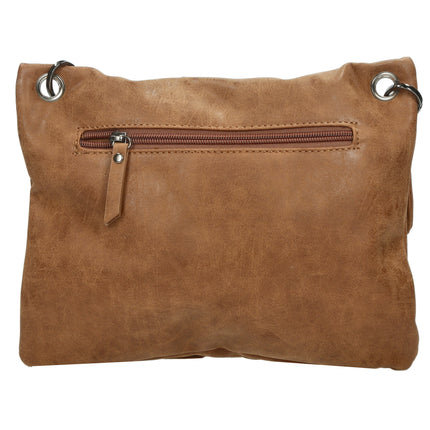 Elegante Camelkleurige Damestas - Bicky Bernard - 26x3x21cm - PU - Schoudertas – Crossbodytas
