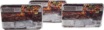 3 Stuks |Instant Picnic wegwerp BBQ| voor 12 personen | Wegwerp - Buiten barbecue - Tafel - Rooster - Balkon - Picknick - Barbecue accessoires |wegwerpbarbecue |Grill - Barbecue kopen - Barbecuen - Barbecue saus-1200g 