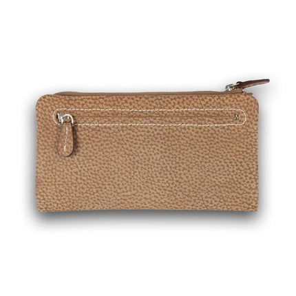 Dames portemonnee | 10cm*18.5cm*3cm | Geldbeurs | Beige | Leren portemonnee | Portefeuille | Met ritssluiting