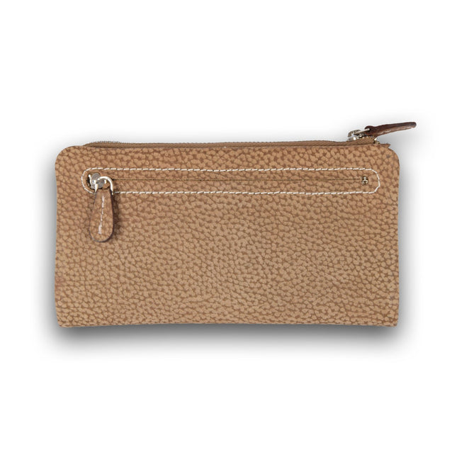 Dames portemonnee | 10cm*18.5cm*3cm | Geldbeurs | Beige | Leren portemonnee | Portefeuille | Met ritssluiting