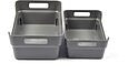 Bakjes Opbergbak Kunststof| Gereedschapsbak 2x 6L + 2x7L | Grijs Recycled
