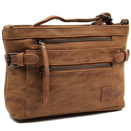 Stoere -Schoudertas - bicky Bernard - Cognac