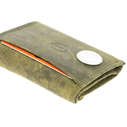 Kleine Portemonnee met RFID Bescherming | Leren Mini Portemonnee met Kaarthouder & Muntvak  10.5x8.5cm | Ideaal Kerstcadeau voor Alles