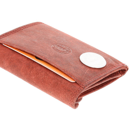 Kleine Portemonnee | RFID Bescherming | Leren Mini Portemonnee met Kaarthouder, Briefgeld & Muntvak | 10.5x8.5cm | Ideaal Rode Kerstcadeau voor Alles 