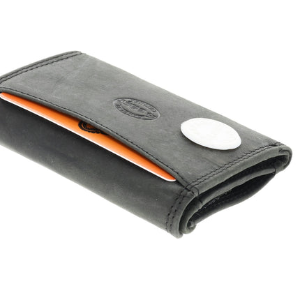  Kleine Portemonnee Zwart | Leren Mini Portemonnee met RFID Bescherming  | Kaarthouder, Briefgeld & Muntvak | 10.5x8.5cm | Ideaal Cadeau – Moederdag, Vaderdag! 
