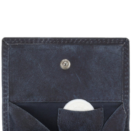 Marineblauwe Echt Lederen Crossbody- en Schoudertas met Creditcardhouder - 2 Vakken, 1 Muntenvakje, 6 Creditcardvakken voor optimale organisatie.