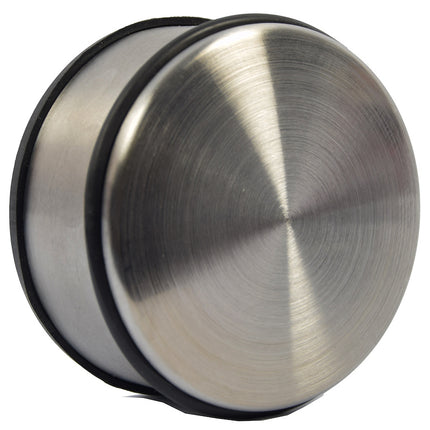 2X Sterke Zilveren Deurstopper, Deurklem En Deurvastzetter Van Metaal - 7 cm Diameter, 1,1 kg Gewicht 