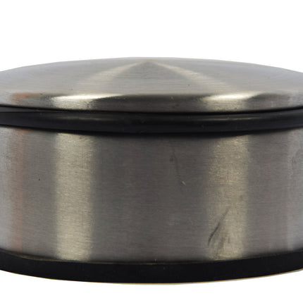 2X Sterke Zilveren Deurstopper, Deurklem En Deurvastzetter Van Metaal - 7 cm Diameter, 1,1 kg Gewicht 
